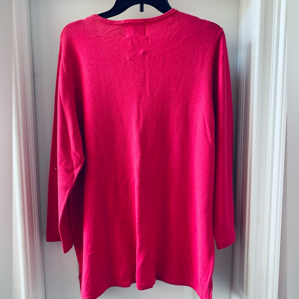 Gorgeous Quacker Factory Tee In Magenta Large W/A… - image 5